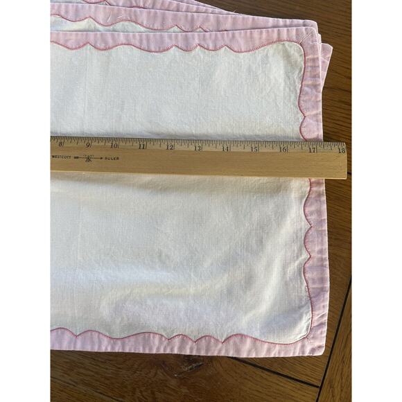 Vintage Pink Placemats Butterfly Applique Cotton Set of 4 Cottage Core - Picture 9 of 11